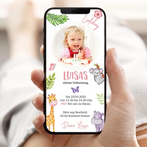 WhatsApp uitnodiging kinderverjaardag | Digitale uitnodiging voor kinderverjaardag | Uitnodiging WhatsApp | Gepersonaliseerde verjaardagsfeest e-card