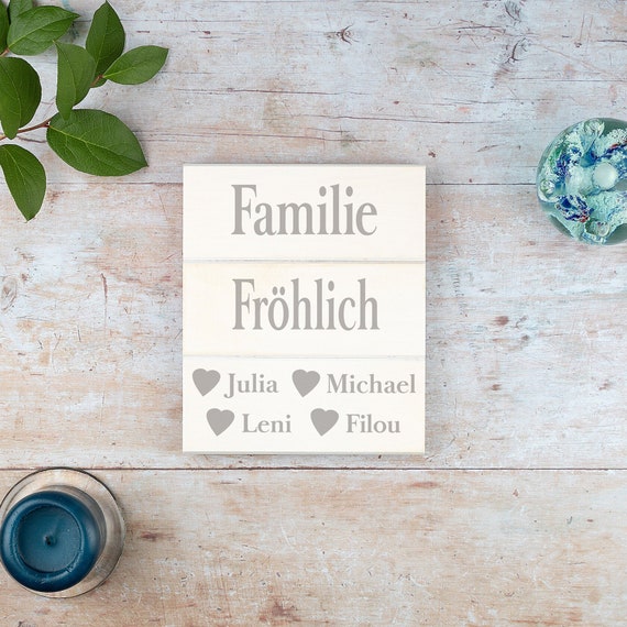 Familienschild Namensschild Turschild Holz Etsy