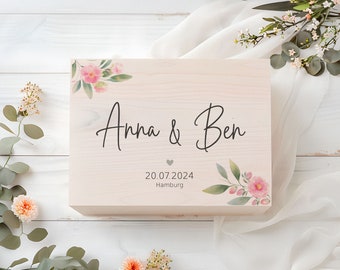 Geschenk zur Hochzeit Erinnerungsbox fürs Brautpaar Hochzeit Personalisierte Erinnerungskiste Geschenkidee Trauzeugen