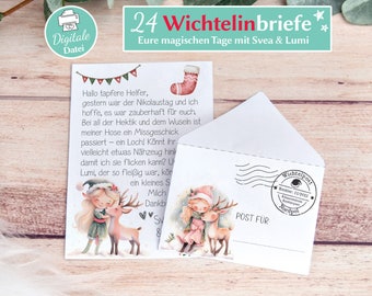 Wichtelbriefe zum Ausdrucken | Wichtelfrau | Wichtelin | Wichtelpost | Weihnachtswichtel | Weihnachten | Adventskalender | Weihnachtszeit