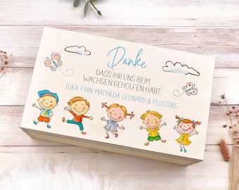 Kindergarten Abschiedsgeschenk | Holzkiste| Erzieherin | Kita Abschied | Abschiedsgeschenk Tagesmutter