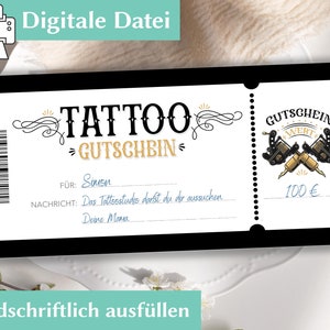 Tattoo Gutschein zum Download