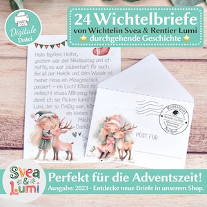 Wichtelbriefe zum Ausdrucken | Wichtelfrau | Wichtelin | Wichtelpost | Weihnachtswichtel | Weihnachten | Adventskalender | Weihnachtszeit