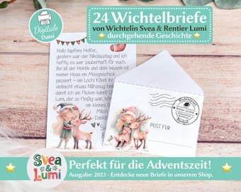 Wichtelbriefe zum Ausdrucken | Wichtelfrau | Wichtelin | Wichtelpost | Weihnachtswichtel | Weihnachten | Adventskalender | Weihnachtszeit