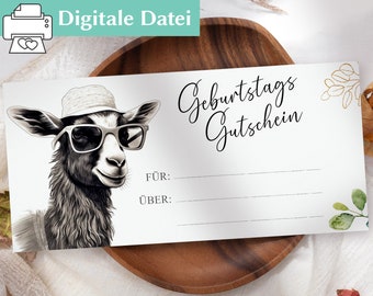 Geburtstags Gutschein Vorlage | Digitaler Gutschein zum Ausdrucken | Geschenkgutschein | Geburtstagsgutschein | Einzigartige Geschenkidee