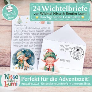 Wichtelbriefe zum Ausdrucken | Wichtelpost | Weihnachtswichtel | Wichtelzubehör | Weihnachten | Adventskalender | Feentür | Weihnachtszeit