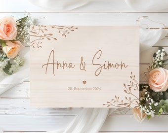 Wedding gift | personalized | Wedding memory box | Gift for the bride and groom | Wooden box with names | Wedding box