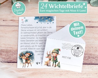 Wichtelbriefe - Editierbar -  zum Ausdrucken | Wichtelpost | Weihnachtswichtel | Wichtelzubehör | Weihnachten | Adventskalender