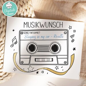 Musikwunschkarten Hochzeit | Musikwünsche Vorlage Digital | Hochzeitsspiel Idee | Hochzeit Liederwunsch | Partyspiel | Brautpaar