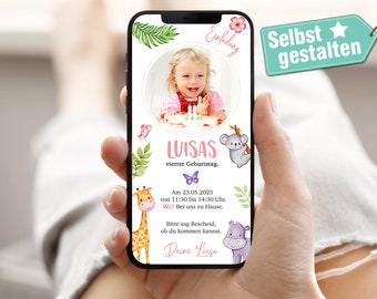 Invitación WhatsApp cumpleaños infantil | Diseña tú mismo | Invitación digital al cumpleaños de un niño | Invitación WhatsApp | Fiesta de cumpleaños