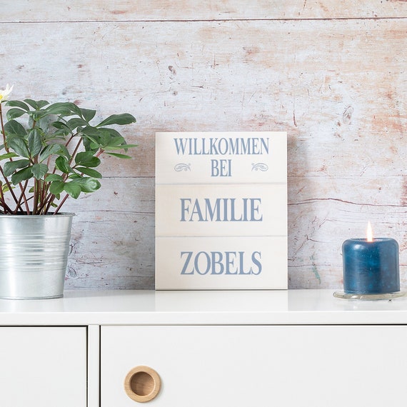Namensschild Aus Holz Turschild Haustur Familie Etsy