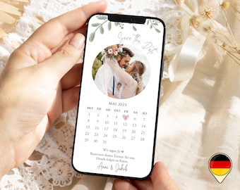 Save the Date | Digitale Einladung | Zum Versenden per WhatsApp | Personalisiert | Hochzeitseinladung | Digital