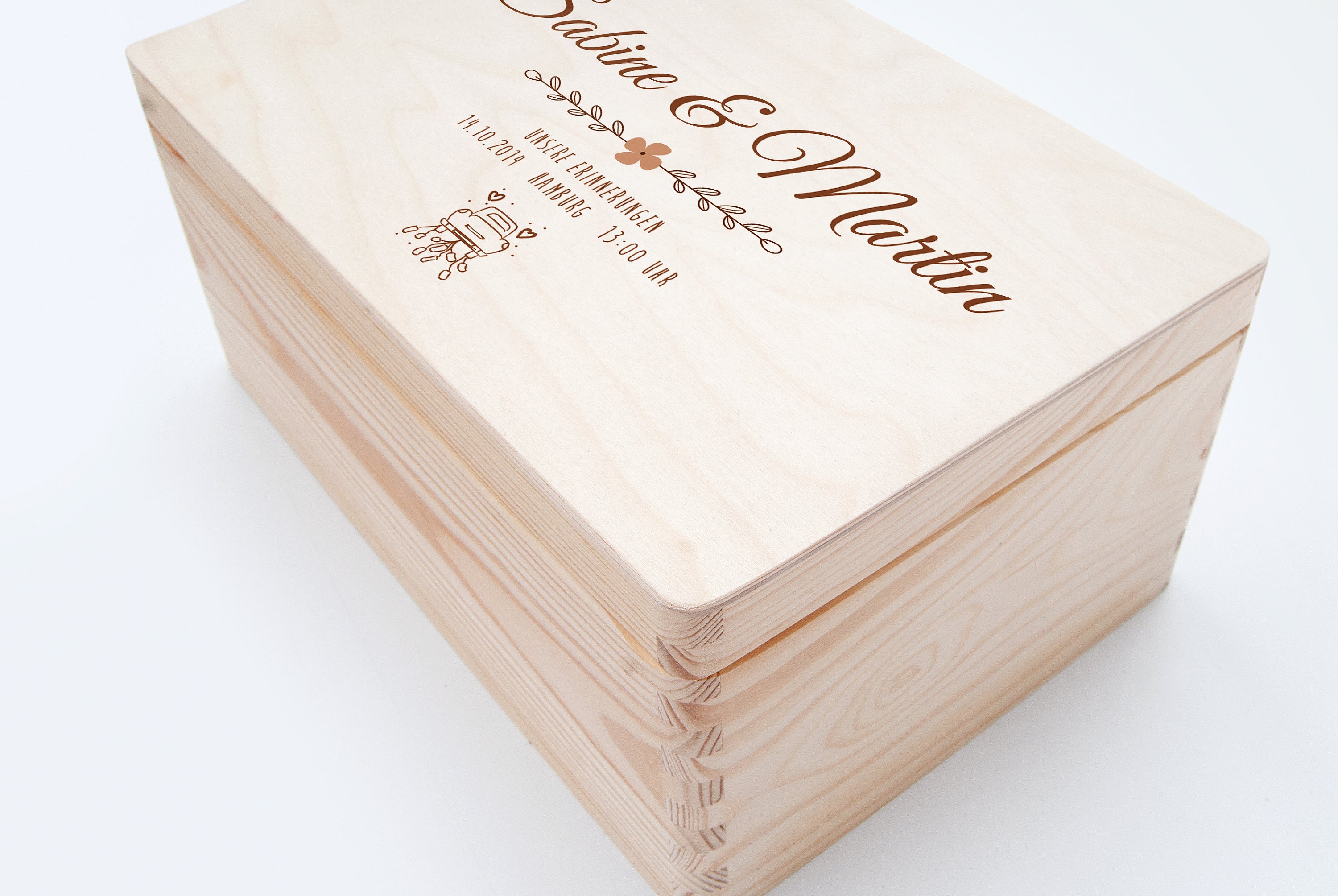Erinnerungsbox zur Hochzeit Holzkiste mit Namen Etsy Schweiz
