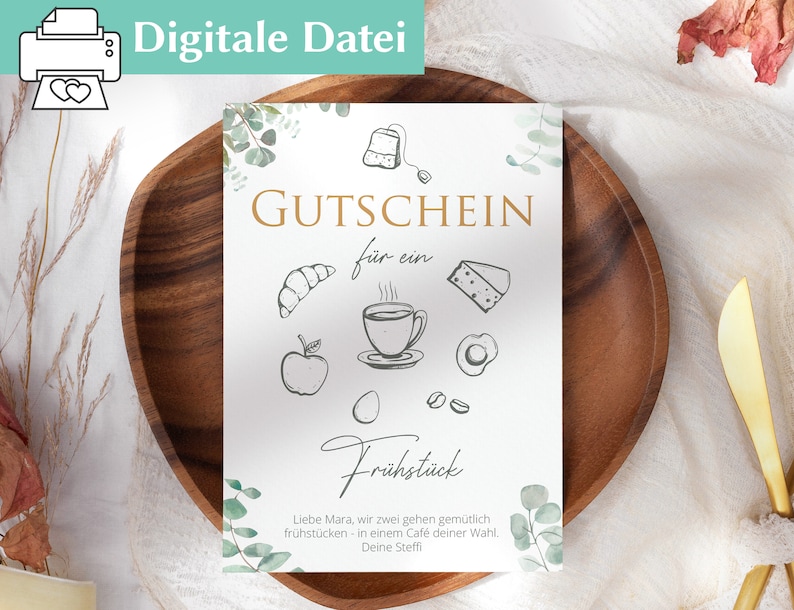 Gutschein Fr Ein Frhstck Vorlage
