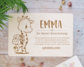 Geschenk zum Schulbeginn | Erinnerungskiste Schulkind 2023 | Geschenkidee Schulstart | Schultüte Idee | Personalisiert | Mutmacher