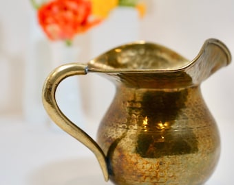 Hammered Brass Pitcher