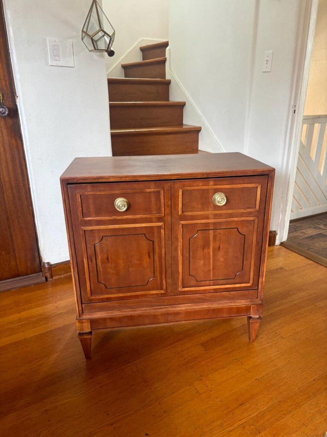 SOLD** Vintage MCM 1968 Drop Front Record Cabinet by Lane