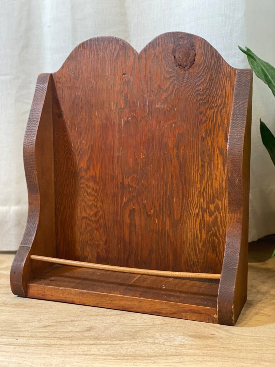 Vintage Wood Shelf Wall or Table Top, Mail Organizer, Spices, Trinkets