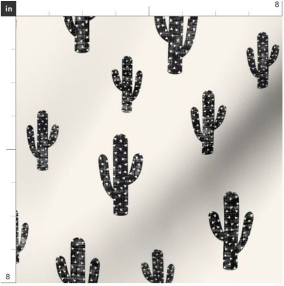 Schwarzer Kaktus Stoff Meterware | Kaktus Stoff | Saguaro Kaktus | Aquarell  Kaktus | Made To Order Stoff Grobestand | Bio - Etsy.de