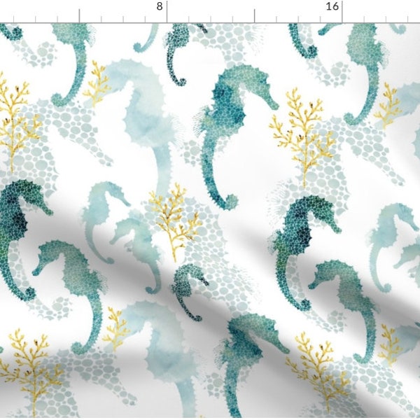 Seahorse Fabric Etsy