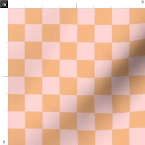 Pink and Orange Checkerboard Fabric By The Yard | Fabric Basics | Coordinates