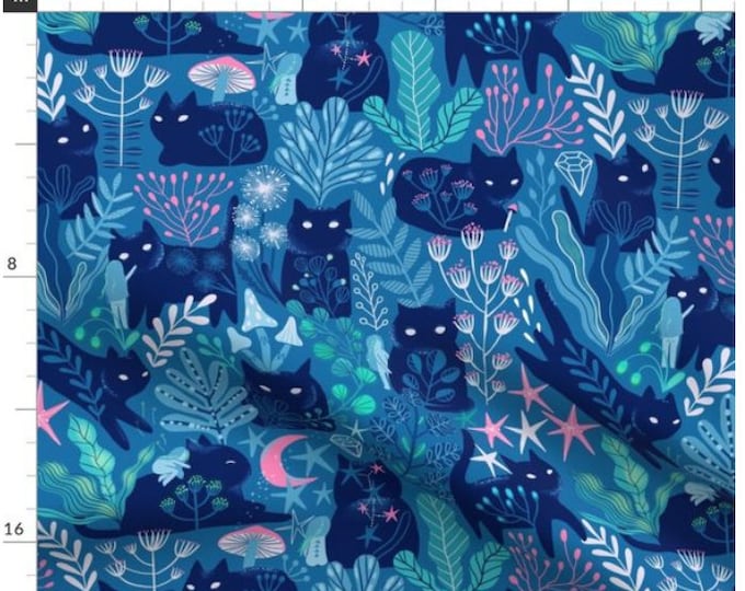 Spectacular Cats Fabric by the Yard Cat Fabric Kitten Etsy