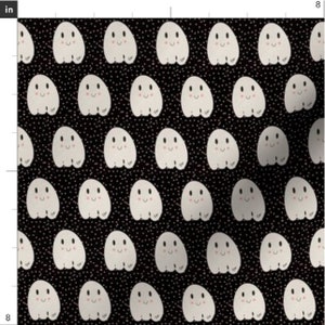Tela de Halloween cortada a medida / Black Boo Ghost / Cute Ghosts / Ghost Fabric