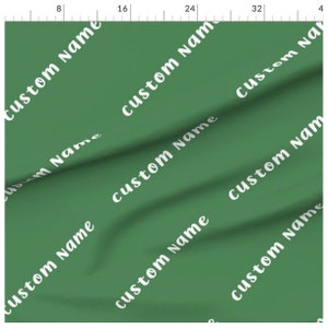 Custom Name Fabric | Print Name | Personalized Print | Made To Order Fabric By The Yard | Organic