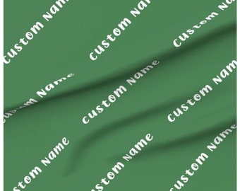 Custom Name Fabric | Print Name | Personalized Print | Made To Order Fabric By The Yard | Organic