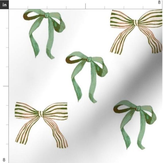 Green Bows Fabric: Coquette St Patrick's Day Print
