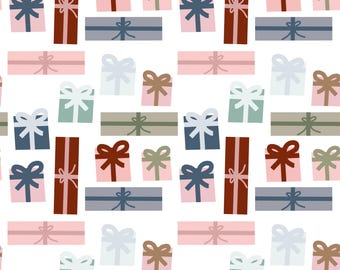 Christmas Packages Fabric By The Yard | Christmas Fabric | Pink Christmas | Holiday