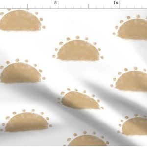 Large Desert Sun Fabric By The Yard | Suns | Sun Rays | Sand Sun Fabric | Summer Fabric | Made To Order | Organic