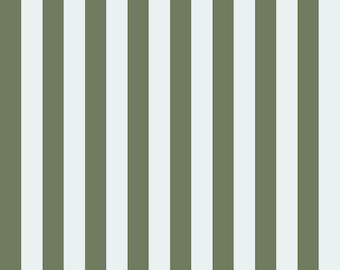 Winter Green and Blue Stripes Fabric By The Yard | Winter Fabric | Striped Fabric | Christmas Coordinate |  Made To Order | Organic Dye