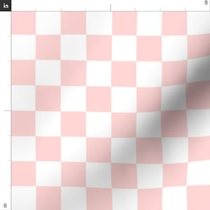 Pink and White Checkerboard Fabric By The Yard | Fabric Basics | Coordinates