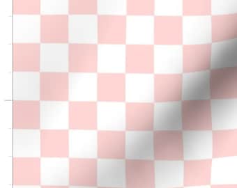 Pink and White Checkerboard Fabric By The Yard | Fabric Basics | Coordinates