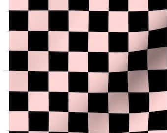 Black and Pink Checkerboard Fabric By The Yard | Fabric Basics | Coordinates