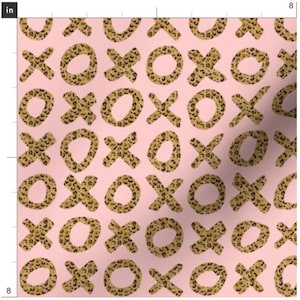 Cheetah XOXO Valentine Fabric By The Yard | Cheetah Valentine | Cheetah On Pink | Animal Print Fabric | Made To Order Fabric | Jungle Fabric