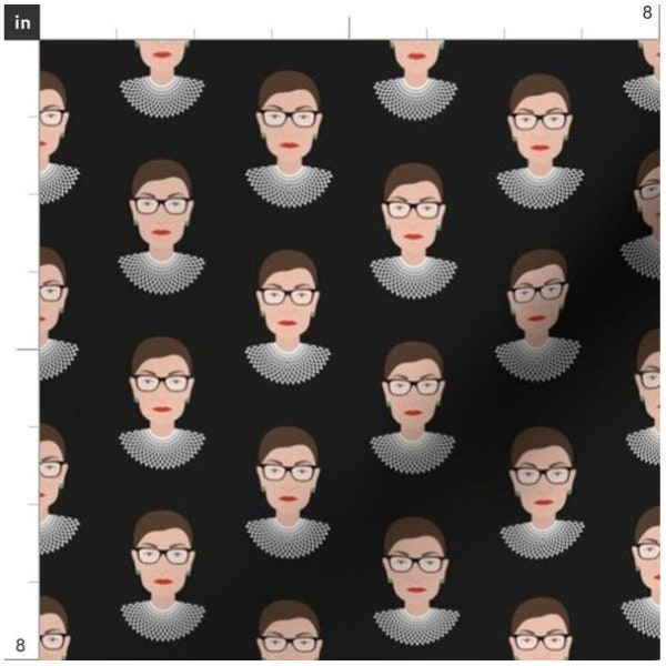 Fabric by the Yard Ruth Bader Ginsburg Etsy