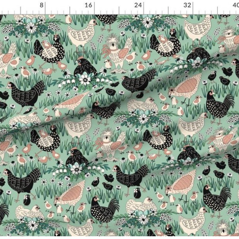 Chicken Fabric - Etsy