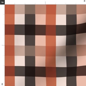 Autumn Plaid Fabric By The Yard | Fall Quilting Fabric | Warm Neutrals Wide Plaid Fabric