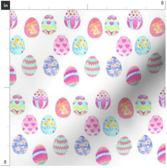 Mini Decorative Easter Eggs Fabric By The Yard Easter Eggs Pastel Eggs Pastel Easter Easter Fabric Pastel Spring Made To Order