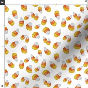 Halloween Fabric By The Yard | Candy Corn | Watercolor Halloween Fabric | Watercolor Candy Corn | Halloween Candy