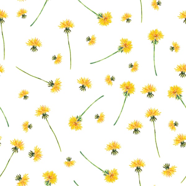Dandelion Breeze Fabric By The Yard | Yellow Dandelions | Easter Fabric | Spring Florals | Spring | Yellow Flowers | Made To Order