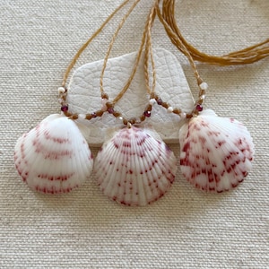 Seashell Beach Necklaces, Beachy Jewelry for Women, Shell Necklace, Tropical Ocean Jewelry, Hippie Boho Necklace, Florida Seashell Necklace