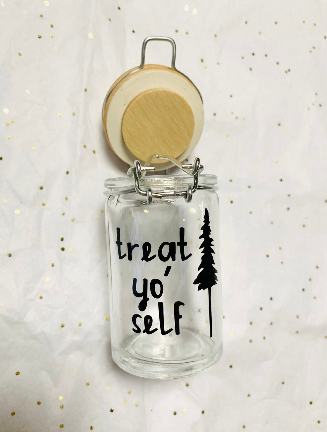 Treat Yo' Self Jar Parks And Rec Stash Jar 2 oz Storage Etsy
