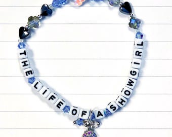 The Life of a Showgirl Friendship Bracelet, Eras Tour Lyric Jewelry, High Heel Charm