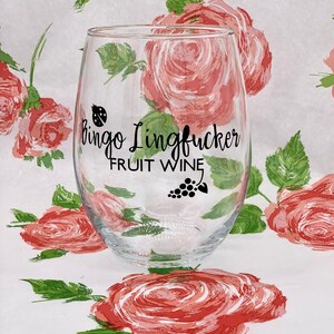 Bingo Lingfucker | Schitt's Wine Glass, Moira Rose Quote, Funny Schitts Gift, Herb Ertlinger Glass, Moira Rose Fan Art, Schitts Bingo Creek bild 2