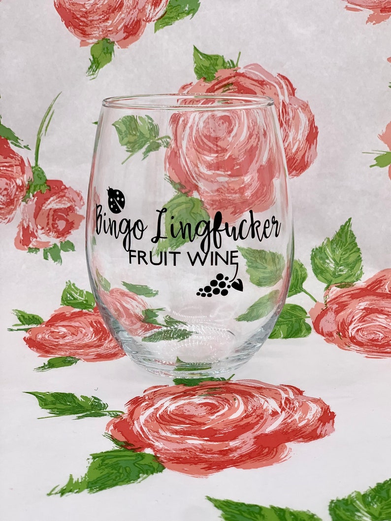 Bingo Lingfucker | Schitt's Wine Glass, Moira Rose Quote, Funny Schitts Gift, Herb Ertlinger Glass, Moira Rose Fan Art, Schitts Bingo Creek bild 2