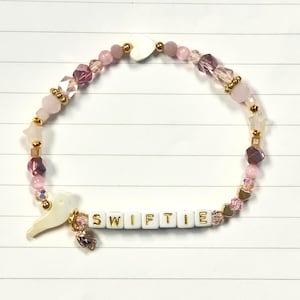 Pärlarmband med "Teardrops on My Guitar", Eras Tour-inspirerade smycken, Debut Lyric-vänskapsarmband, Elegant berlock
