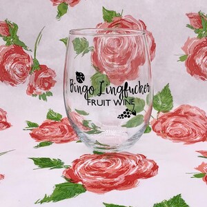 Bingo Lingfucker | Schitt's Wine Glass, Moira Rose Quote, Funny Schitts Gift, Herb Ertlinger Glass, Moira Rose Fan Art, Schitts Bingo Creek bild 3